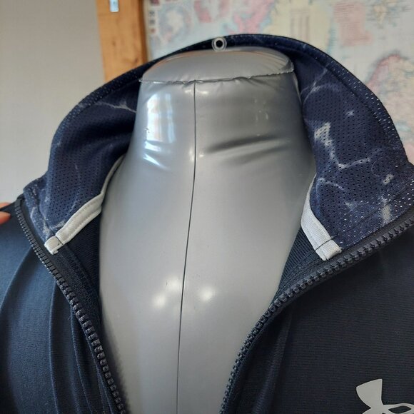 Under Armour Full Zip jacket with elastic waist and cuffs Navy/Black Men… - Picture 5 of 13